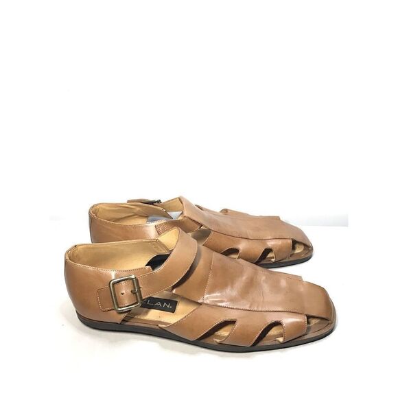 Mezlan Collins Brown Leather Adjustable Buckle Fisherman Sandals Shoes Men 10 US - Picture 3 of 11